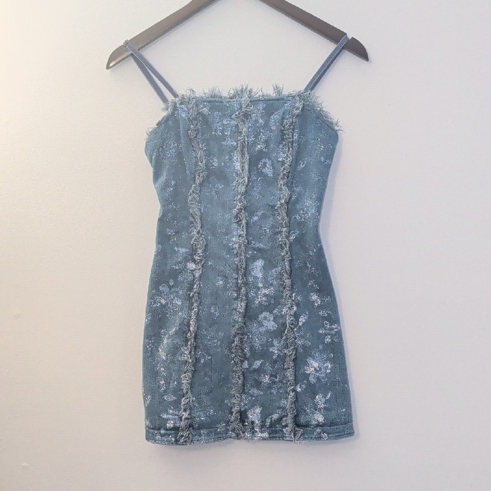 Ramy Brook Floral Blue Mini Dress